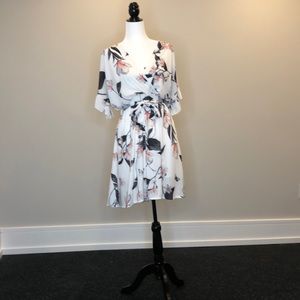 FINAL SALE! White Floral erika lang Mini Dress